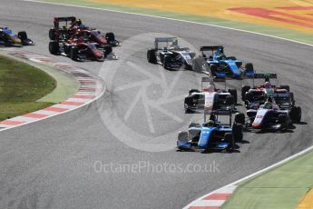 World © Octane Photographic Ltd. GP3 - Race 2. Dorian Boccolacci – Trident, Arjun Maini – Jenzer Motorsport, Raoul Hyman – Campos Racing and Anthoine Hubert - ART Grand Prix. Circuit de Barcelona - Catalunya, Spain. Sunday 14th May 2017. Digital Ref:1821LB1D2798