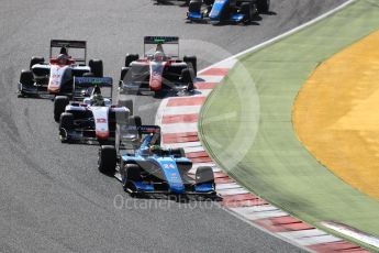 World © Octane Photographic Ltd. GP3 - Race 2. Dorian Boccolacci – Trident, Arjun Maini – Jenzer Motorsport, Raoul Hyman – Campos Racing and Anthoine Hubert - ART Grand Prix. Circuit de Barcelona - Catalunya, Spain. Sunday 14th May 2017. Digital Ref:1821LB1D2809