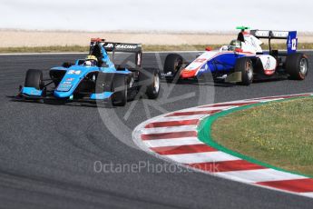 World © Octane Photographic Ltd. GP3 - Race 2. Arjun Maini – Jenzer Motorsport and Dorian Boccolacci – Trident. Circuit de Barcelona - Catalunya, Spain. Sunday 14th May 2017. Digital Ref:1821LB1D2842