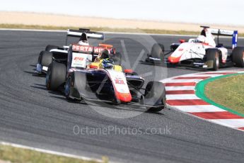 World © Octane Photographic Ltd. GP3 - Race 2. Ryan Tveter – Trident, Julien Falchero – Campos Racing and Kevin Joerg – Trident. Circuit de Barcelona - Catalunya, Spain. Sunday 14th May 2017. Digital Ref:1821LB1D2891