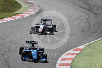 World © Octane Photographic Ltd. GP3 - Race 2. Arjun Maini – Jenzer Motorsport and Dorian Boccolacci – Trident. Circuit de Barcelona - Catalunya, Spain. Sunday 14th May 2017. Digital Ref:1821LB1D2911