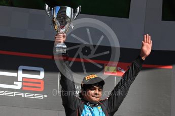 World © Octane Photographic Ltd. GP3 - Race 2. Arjun Maini (1st) – Jenzer Motorsport. Circuit de Barcelona - Catalunya, Spain. Sunday 14th May 2017. Digital Ref:1821LB1D3131