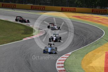 World © Octane Photographic Ltd. GP3 - Race 2. Arjun Maini – Jenzer Motorsport, Dorian Boccolacci – Trident and Raoul Hyman – Campos Racing. Circuit de Barcelona - Catalunya, Spain . Sunday 14th May 2017. Digital Ref:1821LB2D8618