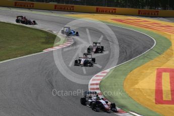 World © Octane Photographic Ltd. GP3 - Race 2. Arjun Maini – Jenzer Motorsport, Dorian Boccolacci – Trident and Raoul Hyman – Campos Racing. Circuit de Barcelona - Catalunya, Spain . Sunday 14th May 2017. Digital Ref:1821LB2D8623