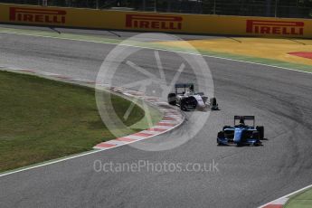 World © Octane Photographic Ltd. GP3 - Race 2. Arjun Maini – Jenzer Motorsport and Dorian Boccolacci – Trident. Circuit de Barcelona - Catalunya, Spain. Sunday 14th May 2017. Digital Ref:1821LB2D8682