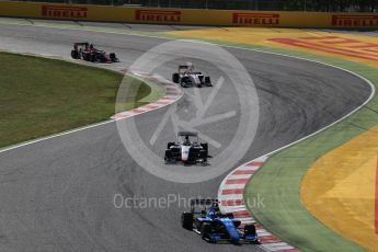 World © Octane Photographic Ltd. GP3 - Race 2. Arjun Maini – Jenzer Motorsport, Dorian Boccolacci – Trident , Raoul Hyman – Campos Racing and Anthoine Hubert - ART Grand Prix. Circuit de Barcelona - Catalunya, Spain. Sunday 14th May 2017. Digital Ref:1821LB2D8690