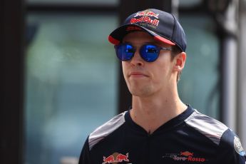 World © Octane Photographic Ltd. Formula 1 - Italian Grand Prix - Paddock. Daniil Kvyat - Scuderia Toro Rosso STR12. Monza, Italy. Thursday 31st August 2017. Digital Ref: 1931LB1D0001