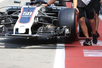 World © Octane Photographic Ltd. Formula 1 - Italian Grand Prix - Pit Lane. Haas F1 Team VF-17. Monza, Italy. Thursday 31st August 2017. Digital Ref: 1931LB1D0295