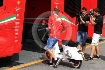 World © Octane Photographic Ltd. Formula 1 - Italian Grand Prix - Paddock. Sebastian Vettel - Scuderia Ferrari SF70H. Monza, Italy. Thursday 31st August 2017. Digital Ref: 1931LB2D7488