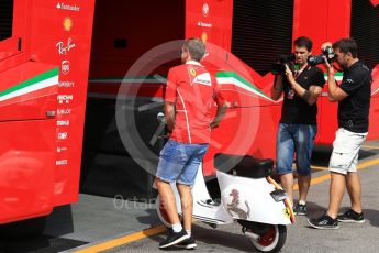 World © Octane Photographic Ltd. Formula 1 - Italian Grand Prix - Paddock. Sebastian Vettel - Scuderia Ferrari SF70H. Monza, Italy. Thursday 31st August 2017. Digital Ref: 1931LB2D7489