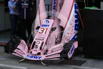 World © Octane Photographic Ltd. Formula 1 - Italian Grand Prix - Pit Lane. Sahara Force India VJM10. Monza, Italy. Thursday 31st August 2017. Digital Ref: 1931LB2D7513