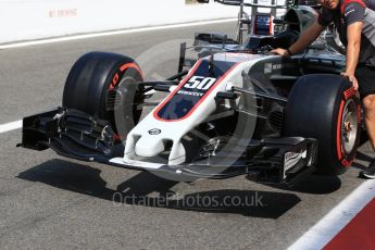 World © Octane Photographic Ltd. Formula 1 - Italian Grand Prix - Pit Lane. Haas F1 Team VF-17. Monza, Italy. Thursday 31st August 2017. Digital Ref: 1931LB2D7531