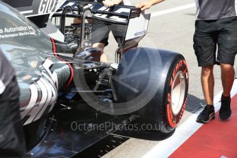 World © Octane Photographic Ltd. Formula 1 - Italian Grand Prix - Pit Lane. Haas F1 Team VF-17. Monza, Italy. Thursday 31st August 2017. Digital Ref: 1931LB2D7536