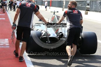 World © Octane Photographic Ltd. Formula 1 - Italian Grand Prix - Pit Lane. Haas F1 Team VF-17. Monza, Italy. Thursday 31st August 2017. Digital Ref: 1931LB2D7542