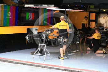 World © Octane Photographic Ltd. Formula 1 - Italian Grand Prix - Pit Lane. Renault Sport F1 Team R.S.17. Monza, Italy. Thursday 31st August 2017. Digital Ref: 1931LB2D7597