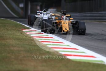 World © Octane Photographic Ltd. Formula 1 - Italian Grand Prix - Practice 1. Nico Hulkenberg - Renault Sport F1 Team R.S.17. Monza, Italy. Friday 1st September 2017. Digital Ref: 1938LB1D1020