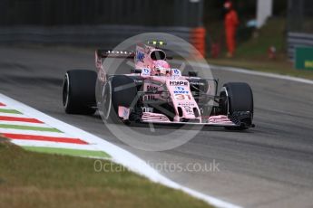 World © Octane Photographic Ltd. Formula 1 - Italian Grand Prix - Practice 1. Esteban Ocon - Sahara Force India VJM10. Monza, Italy. Friday 1st September 2017. Digital Ref: 1938LB1D1049