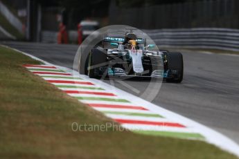 World © Octane Photographic Ltd. Formula 1 - Italian Grand Prix - Practice 1. Lewis Hamilton - Mercedes AMG Petronas F1 W08 EQ Energy+. Monza, Italy. Friday 1st September 2017. Digital Ref: 1938LB1D1193