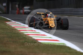 World © Octane Photographic Ltd. Formula 1 - Italian Grand Prix - Practice 1. Nico Hulkenberg - Renault Sport F1 Team R.S.17. Monza, Italy. Friday 1st September 2017. Digital Ref: 1938LB1D1353