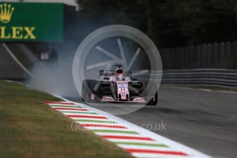 World © Octane Photographic Ltd. Formula 1 - Italian Grand Prix - Practice 1. Sergio Perez - Sahara Force India VJM10. Monza, Italy. Friday 1st September 2017. Digital Ref: 1938LB1D1377