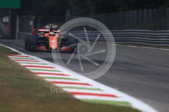 World © Octane Photographic Ltd. Formula 1 - Italian Grand Prix - Practice 1. Stoffel Vandoorne - McLaren Honda MCL32. Monza, Italy. Friday 1st September 2017. Digital Ref: 1938LB1D1409