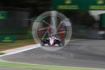 World © Octane Photographic Ltd. Formula 1 - Italian Grand Prix - Practice 1. Sergio Perez - Sahara Force India VJM10. Monza, Italy. Friday 1st September 2017. Digital Ref: 1938LB1D1582