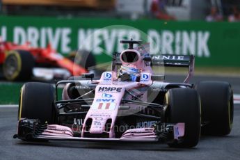 World © Octane Photographic Ltd. Formula 1 - Italian Grand Prix - Practice 2. Sergio Perez - Sahara Force India VJM10. Monza, Italy. Friday 1st September 2017. Digital Ref: 1939LB1D2221