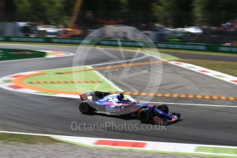 World © Octane Photographic Ltd. Formula 1 - Italian Grand Prix - Practice 2. Carlos Sainz - Scuderia Toro Rosso STR12. Monza, Italy. Friday 1st September 2017. Digital Ref: 1939LB2D8305