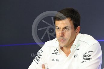 World © Octane Photographic Ltd. Formula 1 - Italian Grand Prix – Friday Team Press Conference – Part 1. Toto Wolff - Executive Director & Head of Mercedes-Benz Motorsport Monza, Italy. Friday 1st September 2017. Digital Ref: 1940LB1D2897