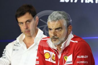 World © Octane Photographic Ltd. Formula 1 - Italian Grand Prix – Friday Team Press Conference – Part 1. Maurizio Arrivabene – Managing Director and Team Principal of Scuderia Ferrari. Monza, Italy. Friday 1st September 2017. Digital Ref: 1940LB1D2908