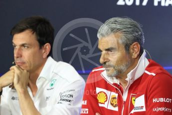 World © Octane Photographic Ltd. Formula 1 - Italian Grand Prix – Friday Team Press Conference – Part 1. Maurizio Arrivabene – Managing Director and Team Principal of Scuderia Ferrari. Monza, Italy. Friday 1st September 2017. Digital Ref: 1940LB1D2919