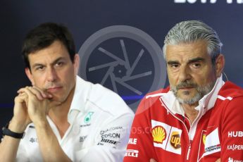 World © Octane Photographic Ltd. Formula 1 - Italian Grand Prix – Friday Team Press Conference – Part 1. Maurizio Arrivabene – Managing Director and Team Principal of Scuderia Ferrari. Monza, Italy. Friday 1st September 2017. Digital Ref: 1940LB1D2933