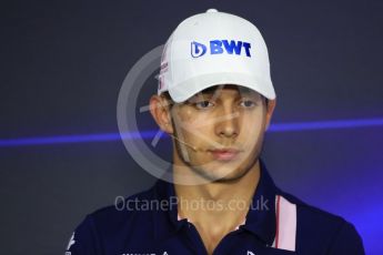 World © Octane Photographic Ltd. Formula 1 - Italian Grand Prix – Thursday Driver Press Conference – Part 1. Esteban Ocon - Sahara Force India. Monza, Italy. Thursday 31st August 2017. Digital Ref: 1935LB1D0556