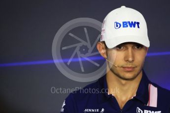 World © Octane Photographic Ltd. Formula 1 - Italian Grand Prix – Thursday Driver Press Conference – Part 1. Esteban Ocon - Sahara Force India. Monza, Italy. Thursday 31st August 2017. Digital Ref: 1935LB1D0570