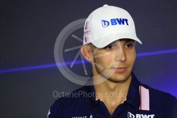 World © Octane Photographic Ltd. Formula 1 - Italian Grand Prix – Thursday Driver Press Conference – Part 1. Esteban Ocon - Sahara Force India. Monza, Italy. Thursday 31st August 2017. Digital Ref: 1935LB1D0579