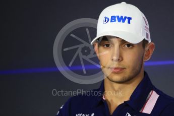 World © Octane Photographic Ltd. Formula 1 - Italian Grand Prix – Thursday Driver Press Conference – Part 1. Esteban Ocon - Sahara Force India. Monza, Italy. Thursday 31st August 2017. Digital Ref: 1935LB1D0609