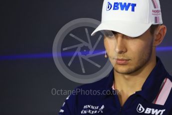 World © Octane Photographic Ltd. Formula 1 - Italian Grand Prix – Thursday Driver Press Conference – Part 1. Esteban Ocon - Sahara Force India. Monza, Italy. Thursday 31st August 2017. Digital Ref: 1935LB1D0624