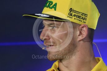 World © Octane Photographic Ltd. Formula 1 - Italian Grand Prix – Thursday Driver Press Conference – Part 2. Nico Hulkenberg - Renault Sport F1 Team. Monza, Italy. Thursday 31st August 2017. Digital Ref: 1935LB1D0712