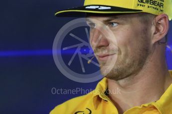 World © Octane Photographic Ltd. Formula 1 - Italian Grand Prix – Thursday Driver Press Conference – Part 2. Nico Hulkenberg - Renault Sport F1 Team. Monza, Italy. Thursday 31st August 2017. Digital Ref: 1935LB1D0718