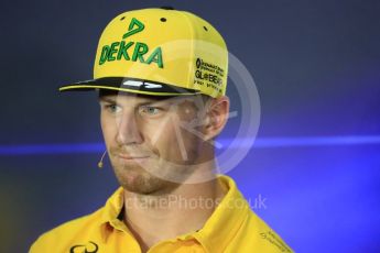 World © Octane Photographic Ltd. Formula 1 - Italian Grand Prix – Thursday Driver Press Conference – Part 2. Nico Hulkenberg - Renault Sport F1 Team. Monza, Italy. Thursday 31st August 2017. Digital Ref: 1935LB1D0734