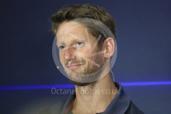 World © Octane Photographic Ltd. Formula 1 - Italian Grand Prix – Thursday Driver Press Conference – Part 2. Romain Grosjean - Haas F1 Team. Monza, Italy. Thursday 31st August 2017. Digital Ref: 1935LB1D0750