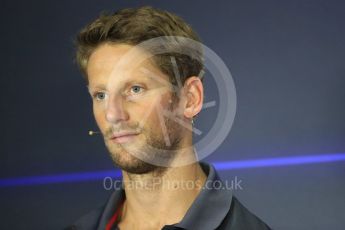 World © Octane Photographic Ltd. Formula 1 - Italian Grand Prix – Thursday Driver Press Conference – Part 2. Romain Grosjean - Haas F1 Team. Monza, Italy. Thursday 31st August 2017. Digital Ref: 1935LB1D0786