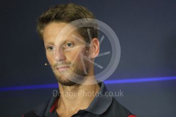 World © Octane Photographic Ltd. Formula 1 - Italian Grand Prix – Thursday Driver Press Conference – Part 2. Romain Grosjean - Haas F1 Team. Monza, Italy. Thursday 31st August 2017. Digital Ref: 1935LB1D0817