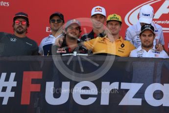 World © Octane Photographic Ltd. Formula 1 - Japanese Grand Prix - Sunday - Pre-Drivers’ Parade #FurezaMex1co, All drivers except Lewis Hamilton. Suzuka Circuit, Suzuka, Japan. Sunday 8th October 2017. Digital Ref:1979LB1D0014