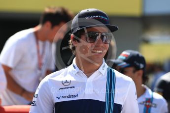 World © Octane Photographic Ltd. Formula 1 - Japanese Grand Prix - Sunday - Drivers’ Parade. Lance Stroll - Williams Martini Racing FW40. Suzuka Circuit, Suzuka, Japan. Sunday 8th October 2017. Digital Ref:1979LB1D0070