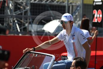 World © Octane Photographic Ltd. Formula 1 - Japanese Grand Prix - Sunday - Drivers’ Parade. Esteban Ocon - Sahara Force India VJM10. Suzuka Circuit, Suzuka, Japan. Sunday 8th October 2017. Digital Ref:1979LB1D0107