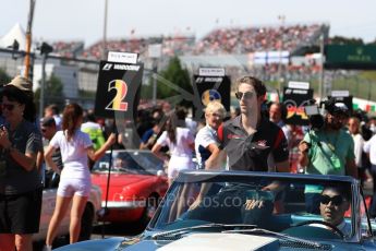 World © Octane Photographic Ltd. Formula 1 - Japanese Grand Prix - Sunday - Drivers’ Parade. Romain Grosjean - Haas F1 Team VF-17. Suzuka Circuit, Suzuka, Japan. Sunday 8th October 2017. Digital Ref:1979LB1D0117