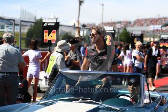 World © Octane Photographic Ltd. Formula 1 - Japanese Grand Prix - Sunday - Drivers’ Parade. Romain Grosjean - Haas F1 Team VF-17. Suzuka Circuit, Suzuka, Japan. Sunday 8th October 2017. Digital Ref:1979LB1D0123