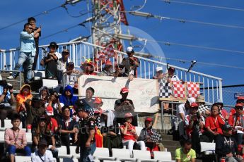 World © Octane Photographic Ltd. Formula 1 - Japanese Grand Prix - Sunday - Grid - Fans in the grandstand. Suzuka Circuit, Suzuka, Japan. Sunday 8th October 2017. Digital Ref:1979LB1D0201