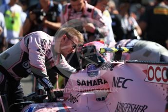 World © Octane Photographic Ltd. Formula 1 - Japanese Grand Prix - Sunday - Grid. Esteban Ocon - Sahara Force India VJM10. Suzuka Circuit, Suzuka, Japan. Sunday 8th October 2017. Digital Ref:1979LB1D0248